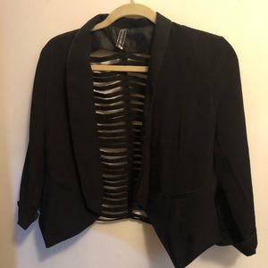 Black Cut out blazer